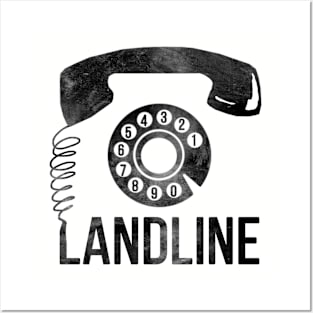 Landline (black version) Posters and Art